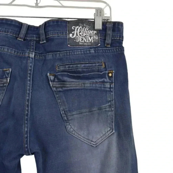 Vintage Tommy Hilfiger Slim Fit Jeans Retro Denim Size 34 - Picture 6 of 11